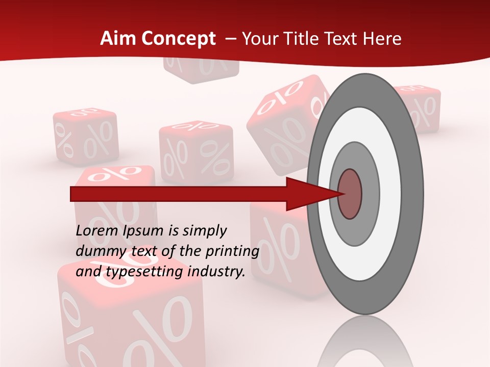 Red Pay Dice PowerPoint Template