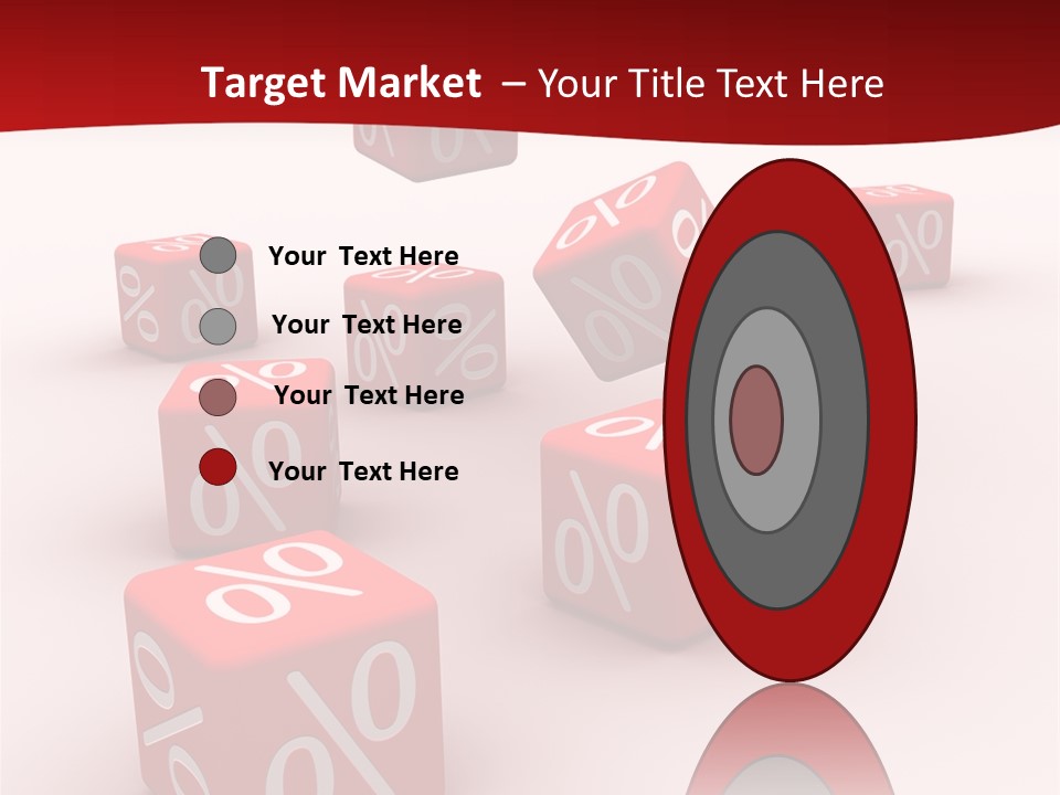 Red Pay Dice PowerPoint Template