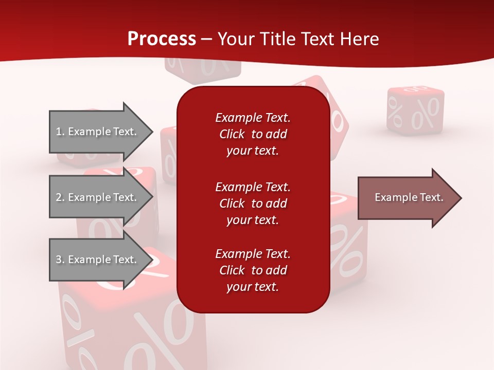 Red Pay Dice PowerPoint Template