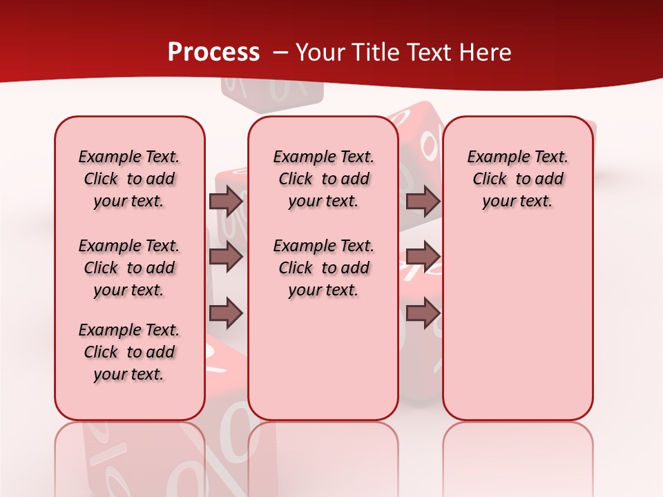 Red Pay Dice PowerPoint Template