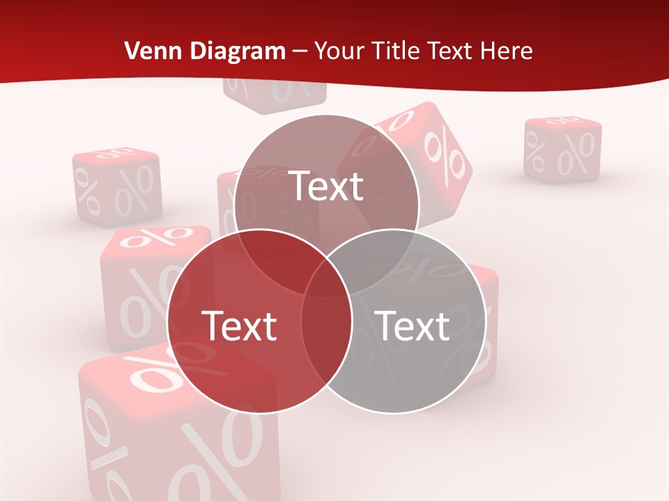 Red Pay Dice PowerPoint Template