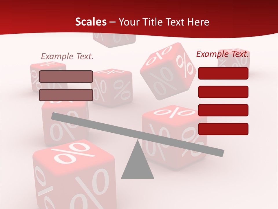 Red Pay Dice PowerPoint Template