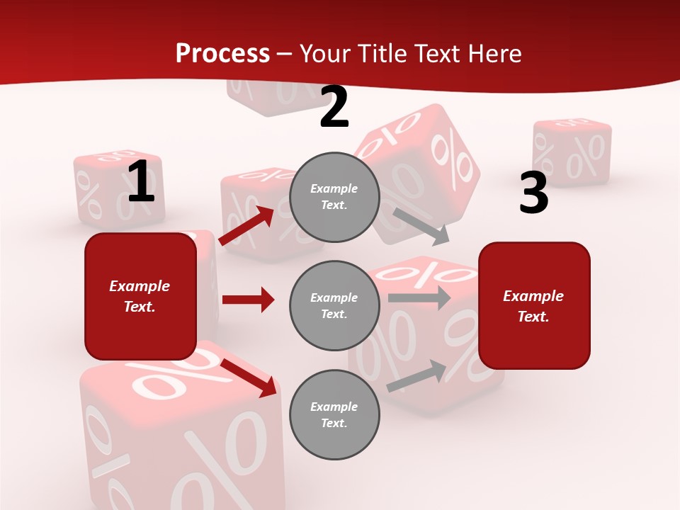 Red Pay Dice PowerPoint Template