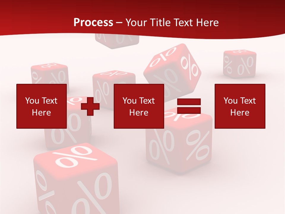 Red Pay Dice PowerPoint Template