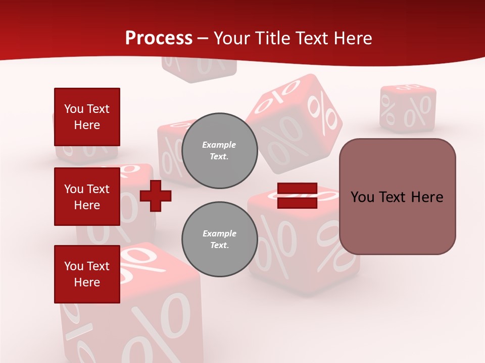 Red Pay Dice PowerPoint Template
