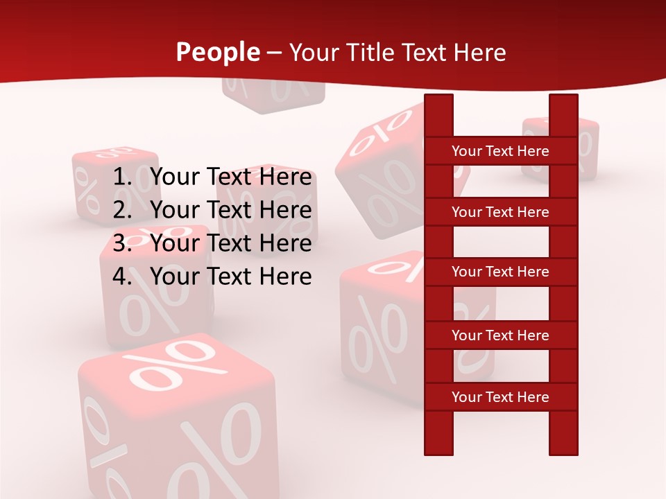 Red Pay Dice PowerPoint Template