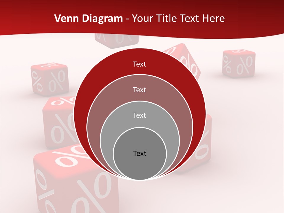 Red Pay Dice PowerPoint Template