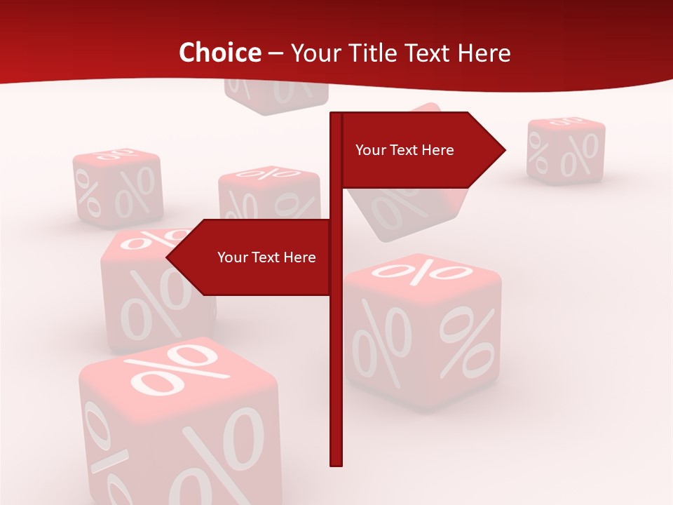 Red Pay Dice PowerPoint Template
