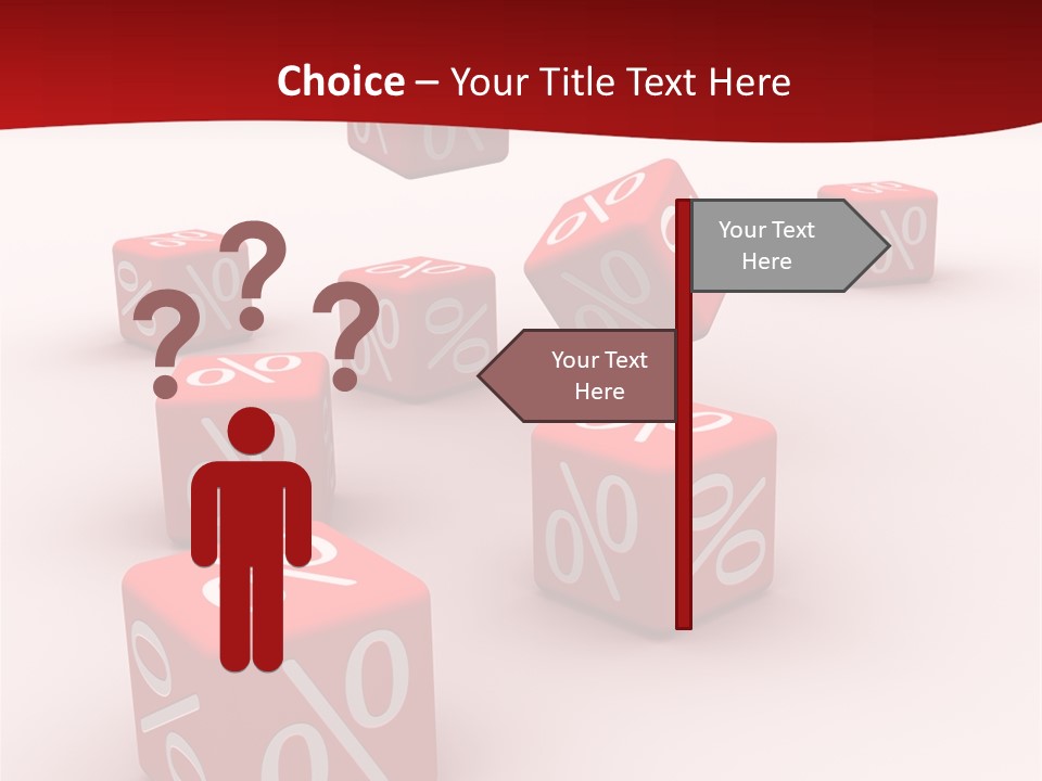 Red Pay Dice PowerPoint Template
