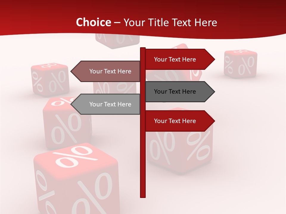 Red Pay Dice PowerPoint Template