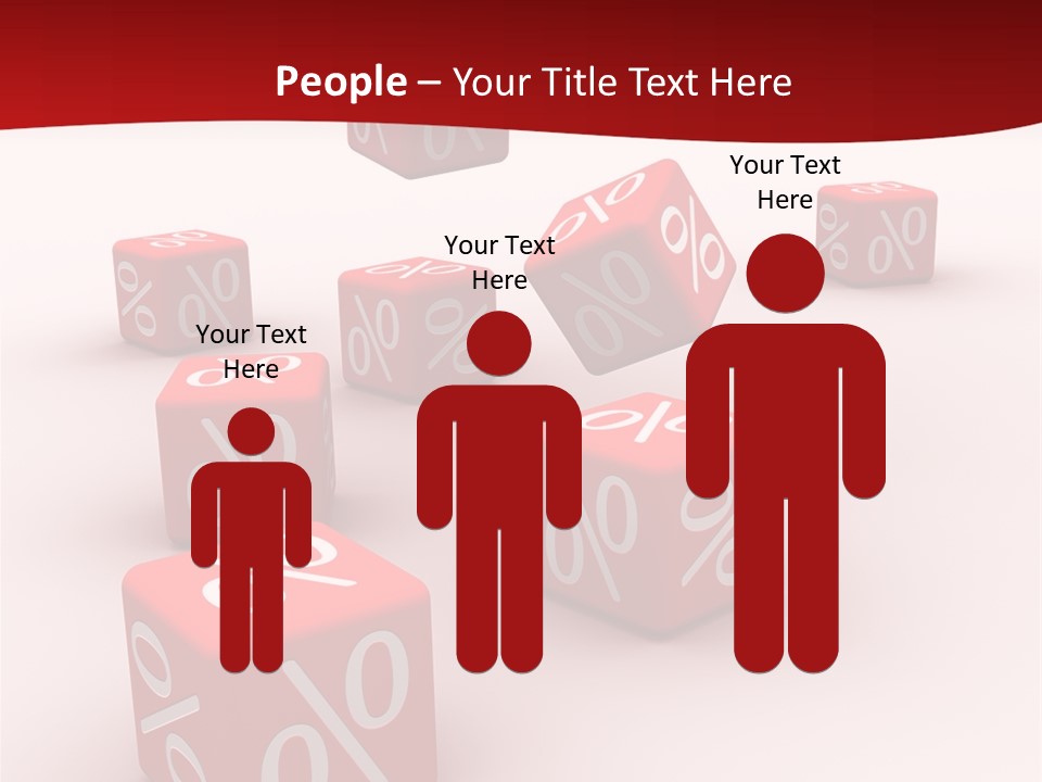 Red Pay Dice PowerPoint Template