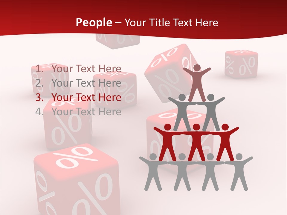 Red Pay Dice PowerPoint Template