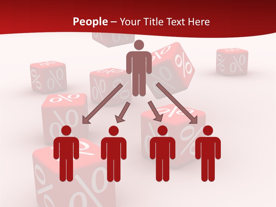 Red Pay Dice PowerPoint Template