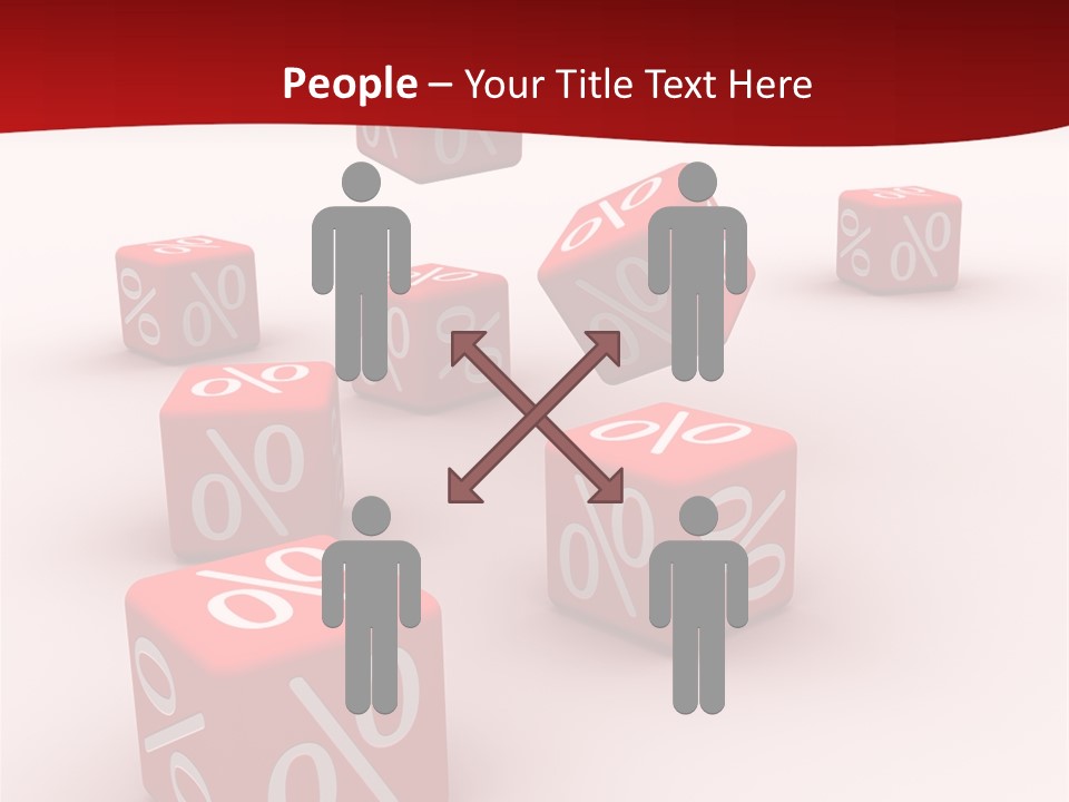 Red Pay Dice PowerPoint Template