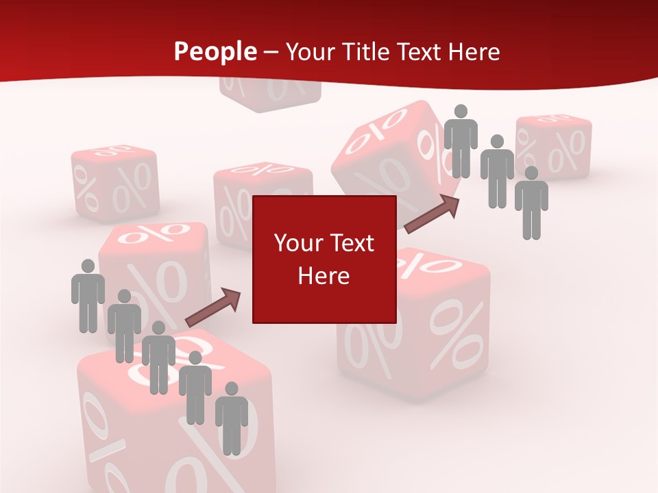 Red Pay Dice PowerPoint Template