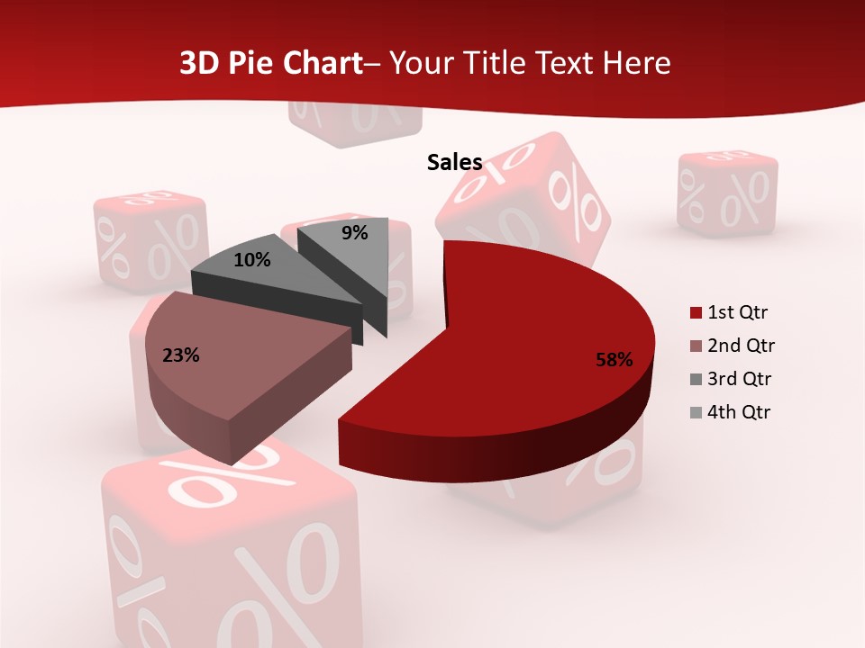 Red Pay Dice PowerPoint Template