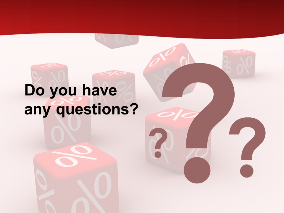 Red Pay Dice PowerPoint Template