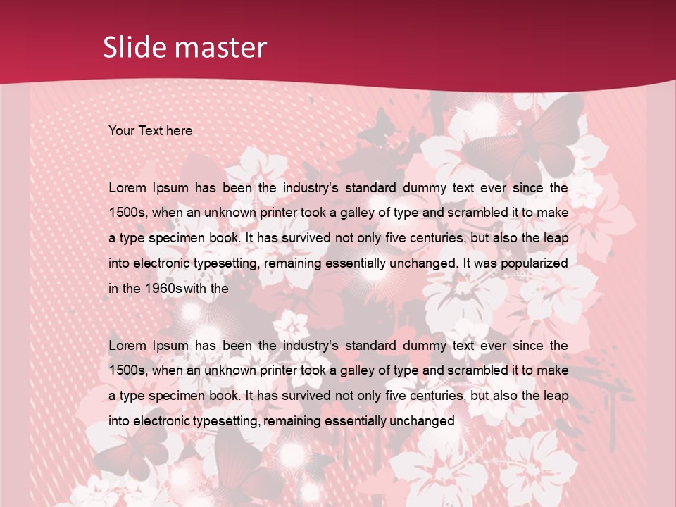 Tracery Art Flowers PowerPoint Template