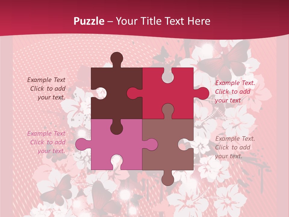 Tracery Art Flowers PowerPoint Template