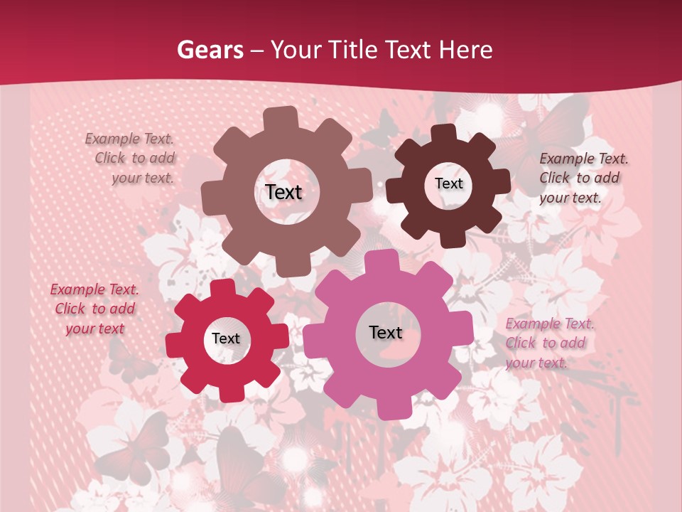 Tracery Art Flowers PowerPoint Template
