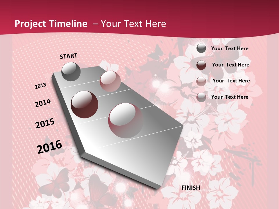 Tracery Art Flowers PowerPoint Template