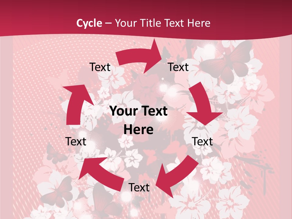 Tracery Art Flowers PowerPoint Template