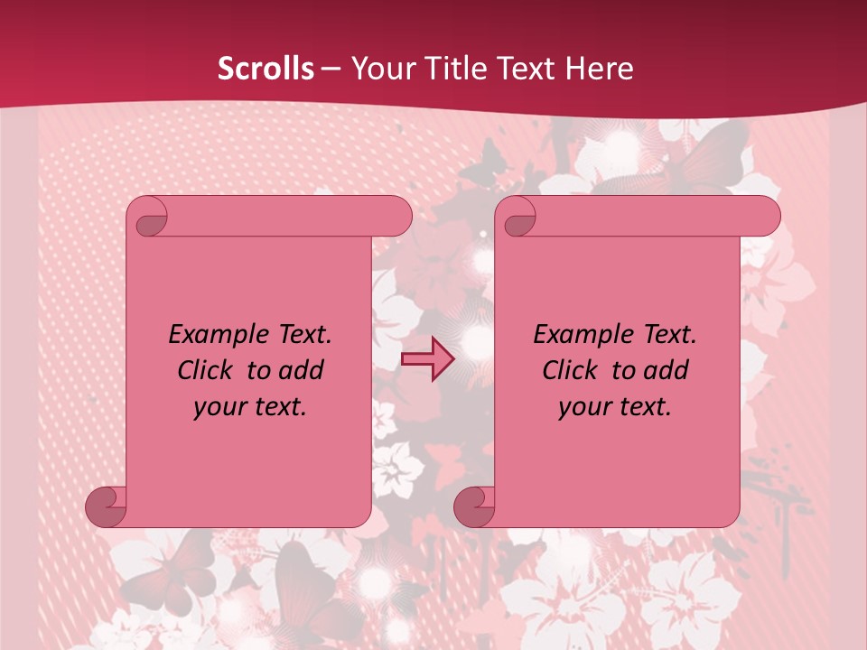 Tracery Art Flowers PowerPoint Template