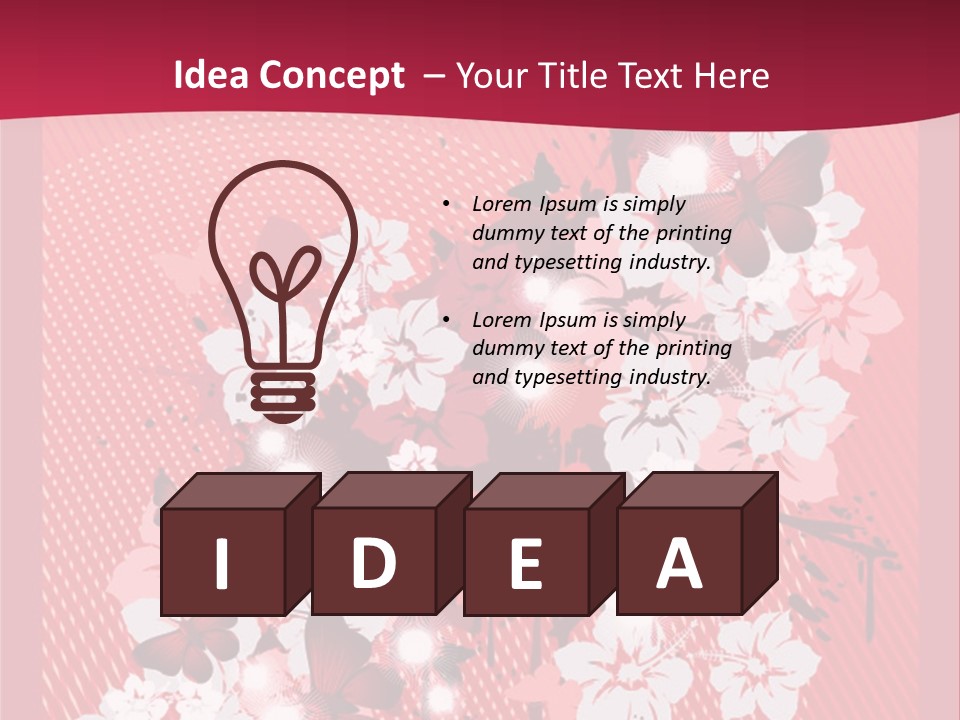 Tracery Art Flowers PowerPoint Template