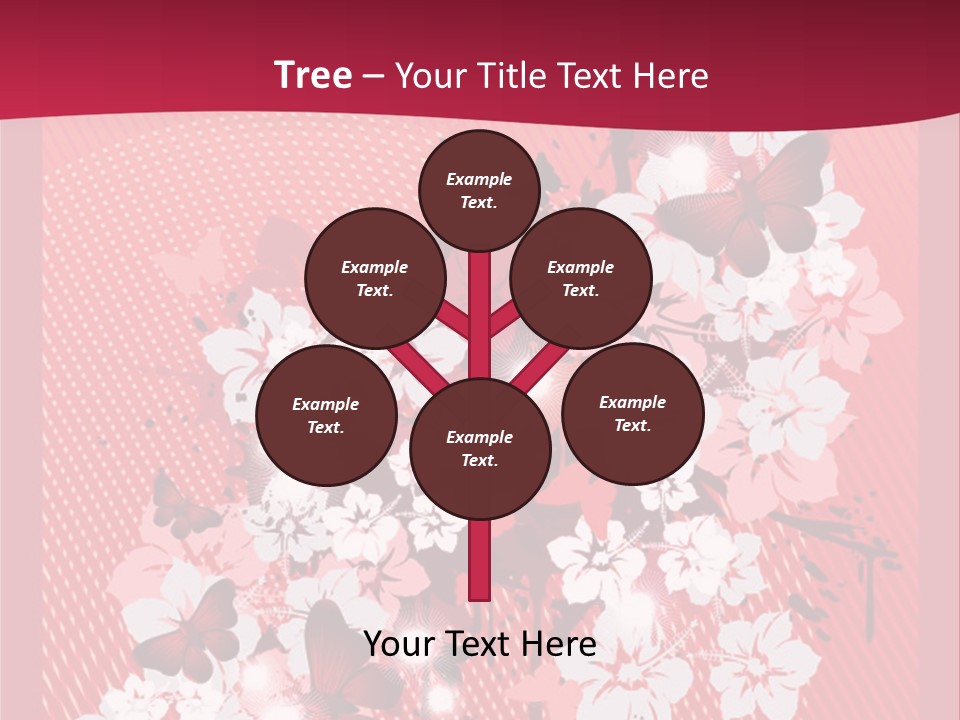 Tracery Art Flowers PowerPoint Template