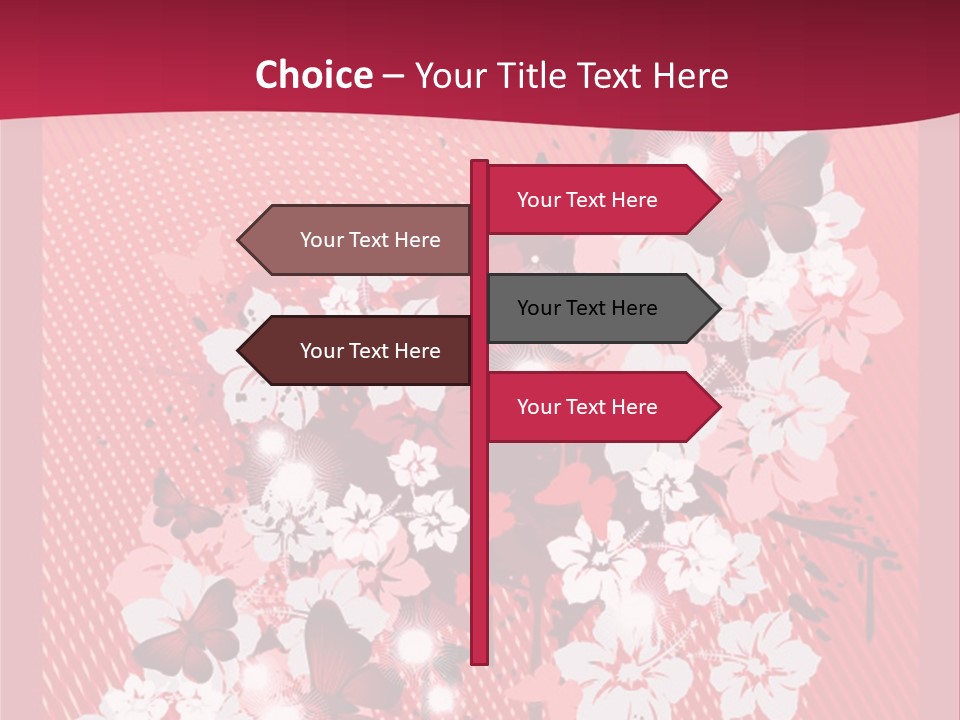 Tracery Art Flowers PowerPoint Template