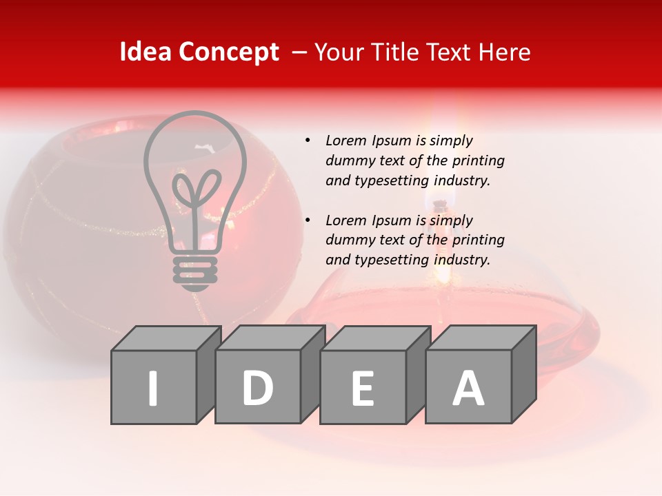 Candle Flame Light PowerPoint Template