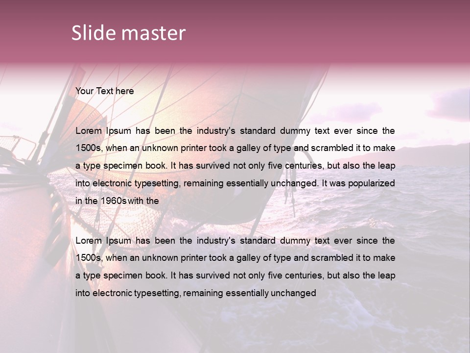 Vacations Landscape Transport PowerPoint Template