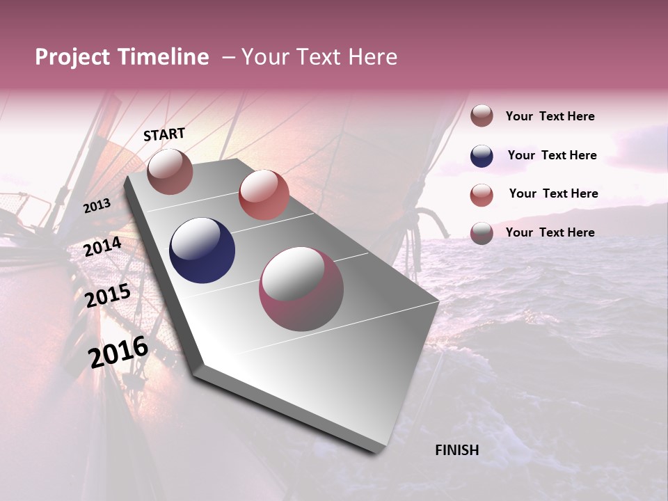 Vacations Landscape Transport PowerPoint Template