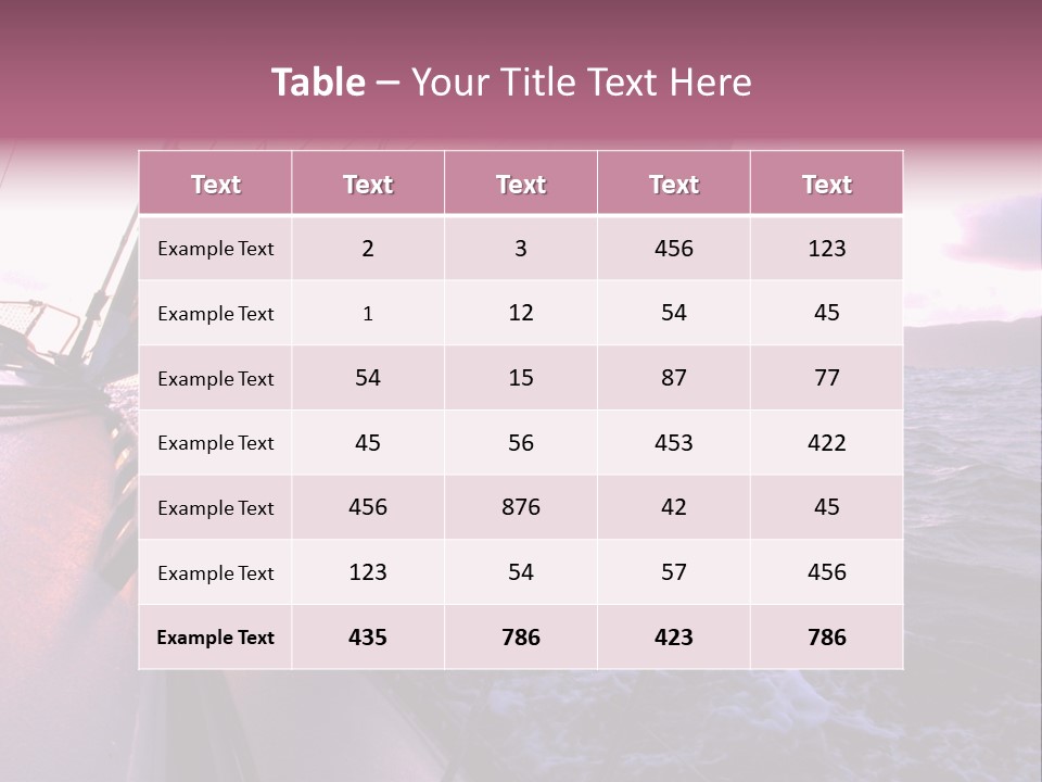Vacations Landscape Transport PowerPoint Template
