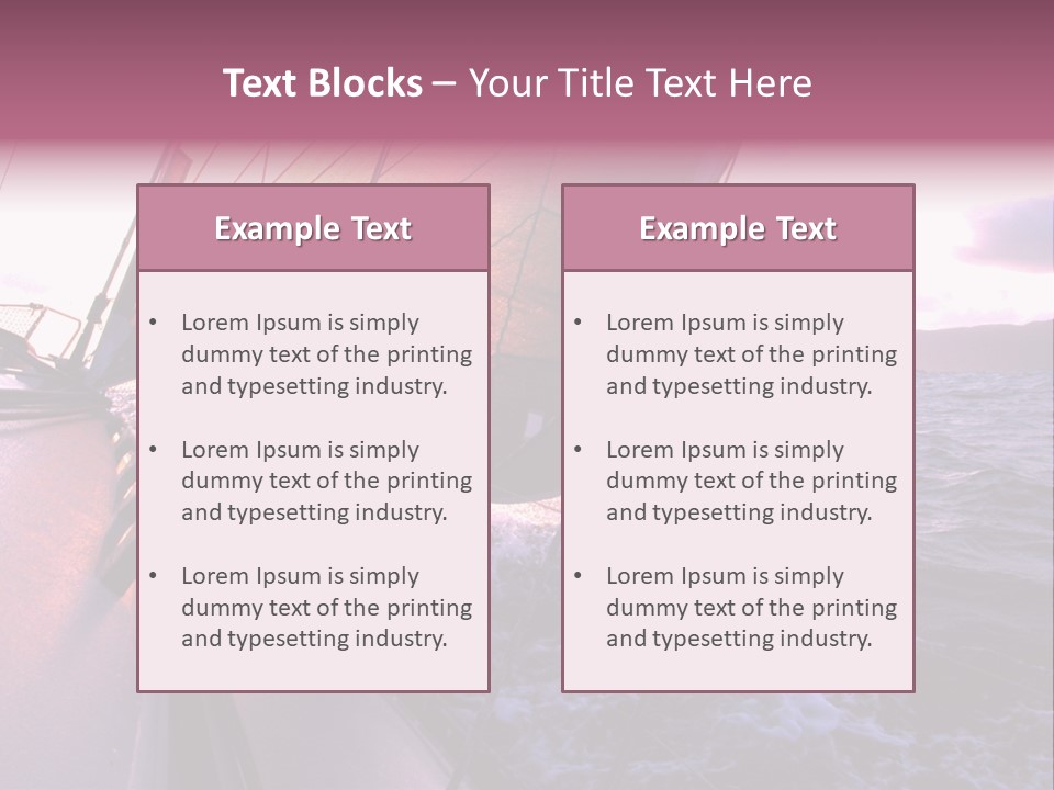 Vacations Landscape Transport PowerPoint Template