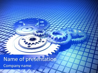 Rotary Business Golden PowerPoint Template