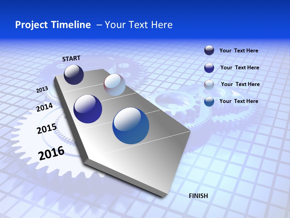 Rotary Business Golden PowerPoint Template