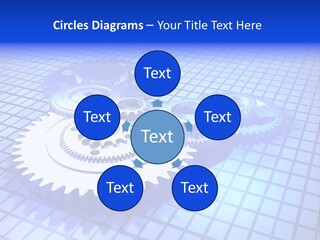 Rotary Business Golden PowerPoint Template