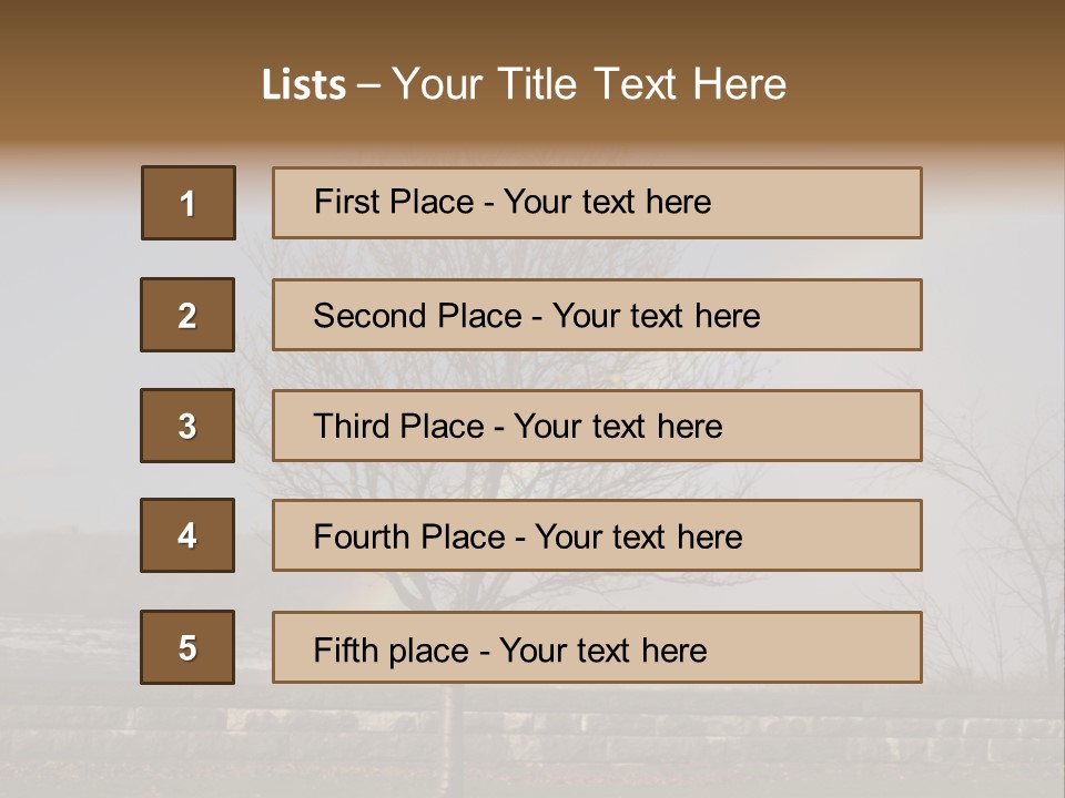 Mist Tree Niagara PowerPoint Template