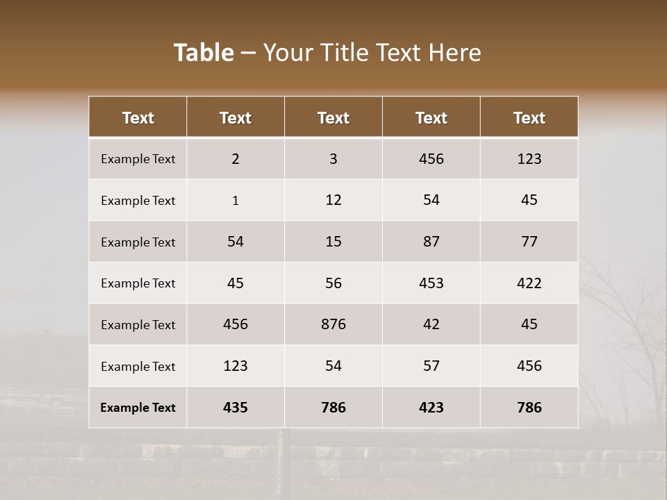 Mist Tree Niagara PowerPoint Template