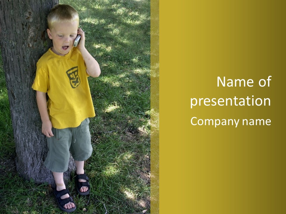 Talking Business Cellphone PowerPoint Template