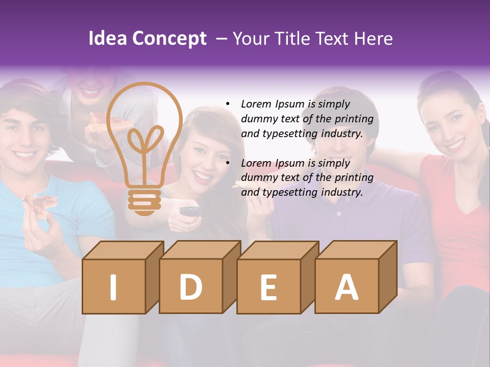 Teen Couch Remote PowerPoint Template