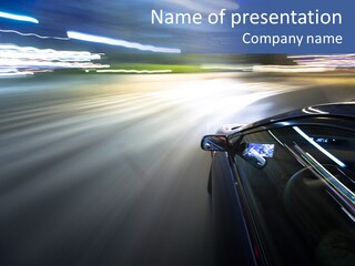 Abstract Velocity Speedometer PowerPoint Template