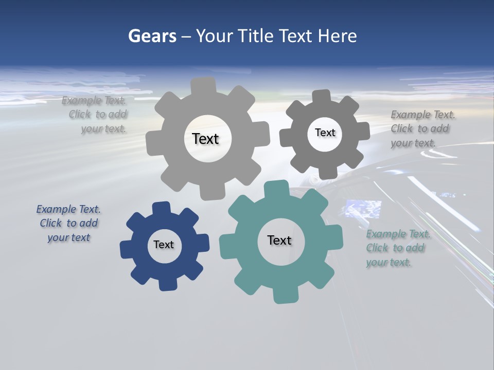 Abstract Velocity Speedometer PowerPoint Template