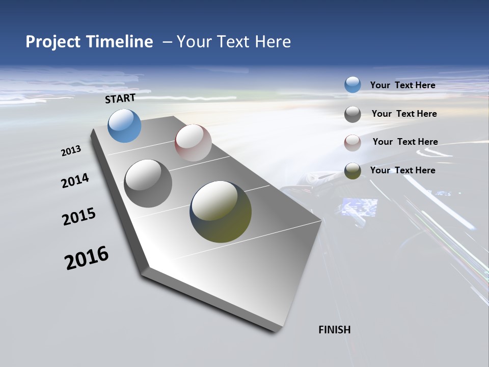 Abstract Velocity Speedometer PowerPoint Template