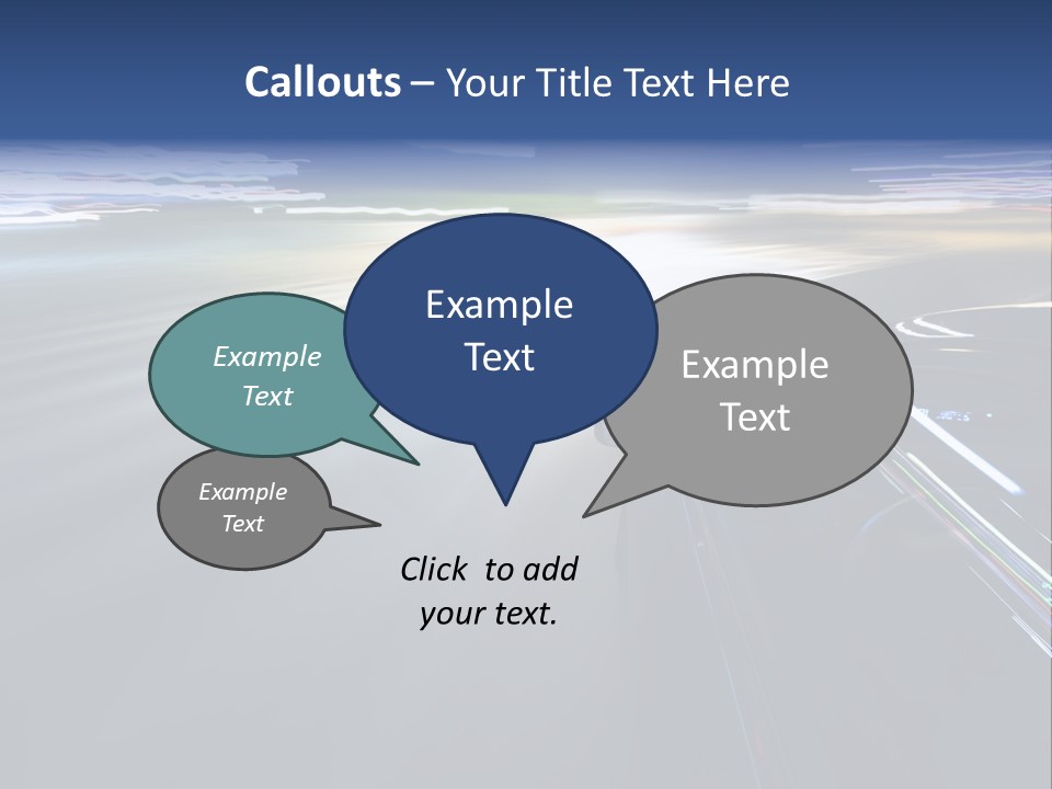Abstract Velocity Speedometer PowerPoint Template