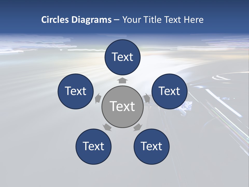Abstract Velocity Speedometer PowerPoint Template