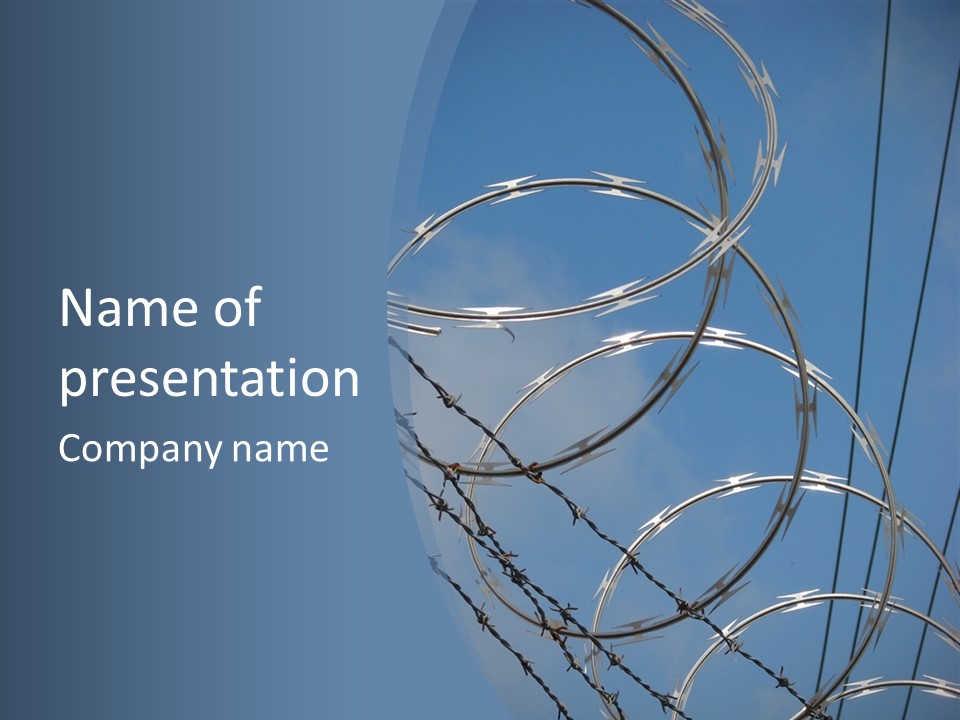 Steel Gitmo Sharp PowerPoint Template