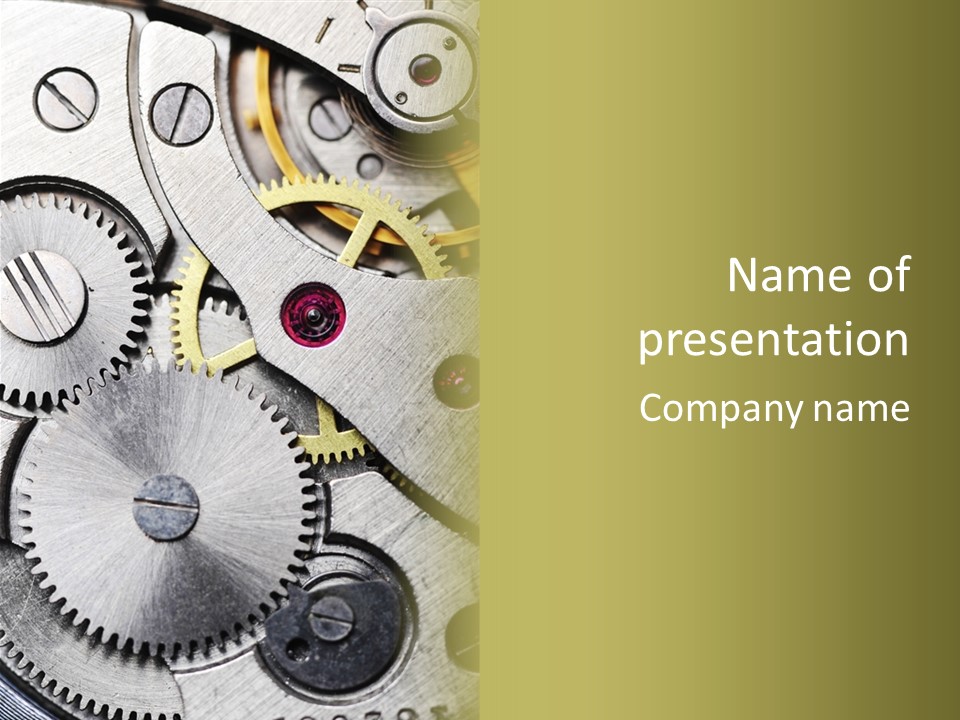 Rivet Gear Number PowerPoint Template