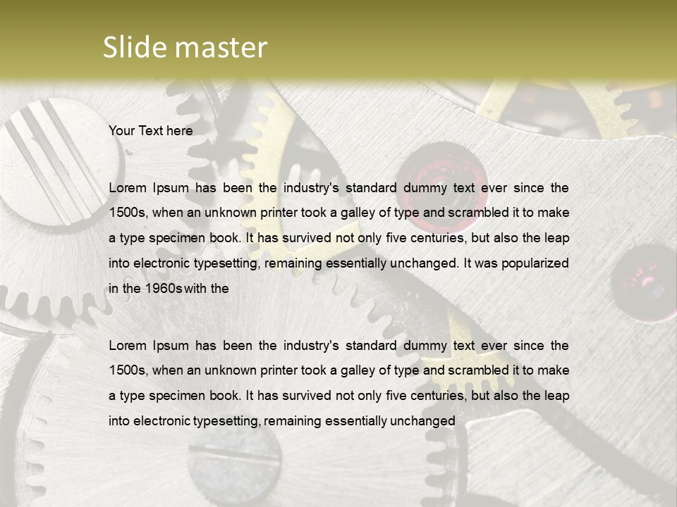 Rivet Gear Number PowerPoint Template